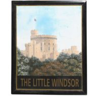 English Painted Tin Pub Sign Featuring Windsor Castle, circa 1900