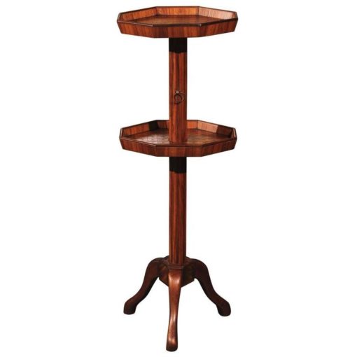 Adjustable French Wooden Dumb Waiter/Pedestal Stand from the Late 19th Century