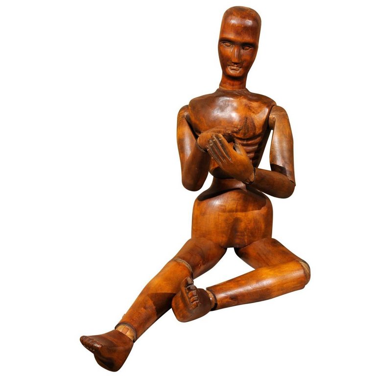 english articulated wooden mannequin from the early 1900s english
