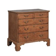 English 1800s George III Period Four-Drawer Painted Commode with Bracket Feet