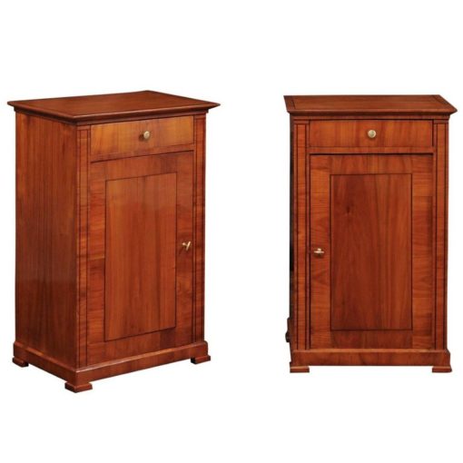 Pair of Austrian Biedermeier Cabinets with Single Drawer and Door, circa 1870