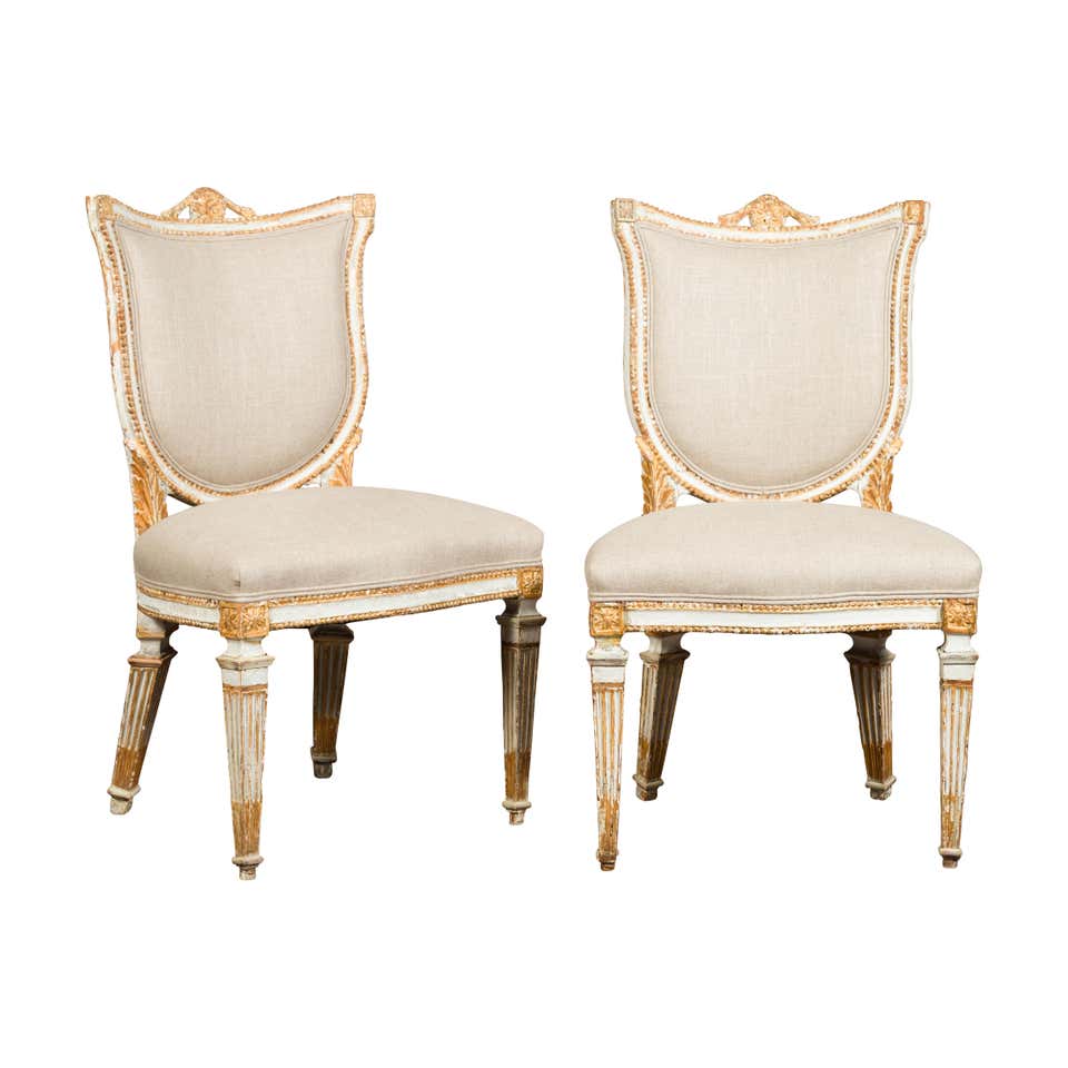 Fabulous pair of 18th century French Louis XVI style chairs.