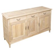 Art et Meubles de France Walnut Enfilade with Drawers, Doors and Carved Beads