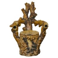 English Terracotta Coral-Inspired Grotto Chair with Patina, Circa 1900