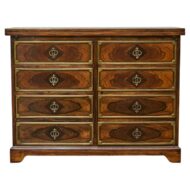 19th Century English Rosewood Campaign-Style Desk with Leather Writing Surface