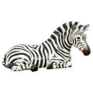 Signed 1981 Ceramic Zebra Sculpture by The Townsends, USA