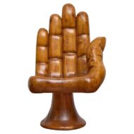 Midcentury Mexican Hand Chair in Carved Pine, Style of Pedro Friedeberg