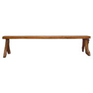 English 19th Century Rustic Elm Bench with Branch-Form Legs