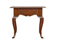 English 19th Century Walnut Side Table with Single Drawer and Cabriole Legs