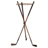 English Tripod Side Table Crafted from Hickory Shaft Golf Clubs, Circa 1920-1930