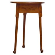 19th Century English Pine Cricket Table with Single Drawer and Pad Feet
