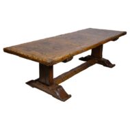 Large 18th Century Italian Walnut Refectory Table with Trestle Base