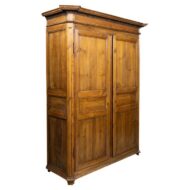19th Century English Pine Knockdown Wardrobe with Paneled Doors