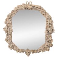 English 19th Century Carved Wood Mirror in the Manner of Grinling Gibbons