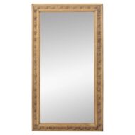 English Neoclassical Style 19th Century Oak Mirror with Carved Floral Border